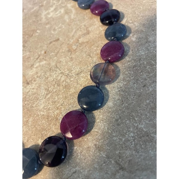 Lola Rose semi precious stones necklace purple, blue tones, nice!! - Picture 2 of 6